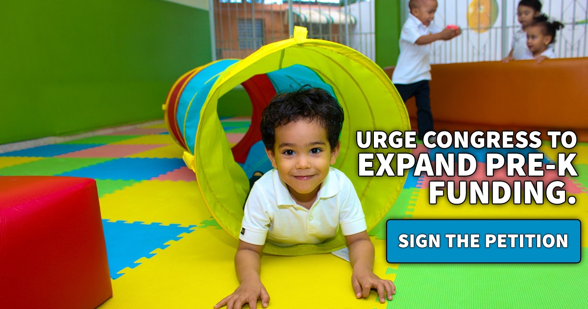 Sign the Petition Urge Congress to Expand PreK Funding